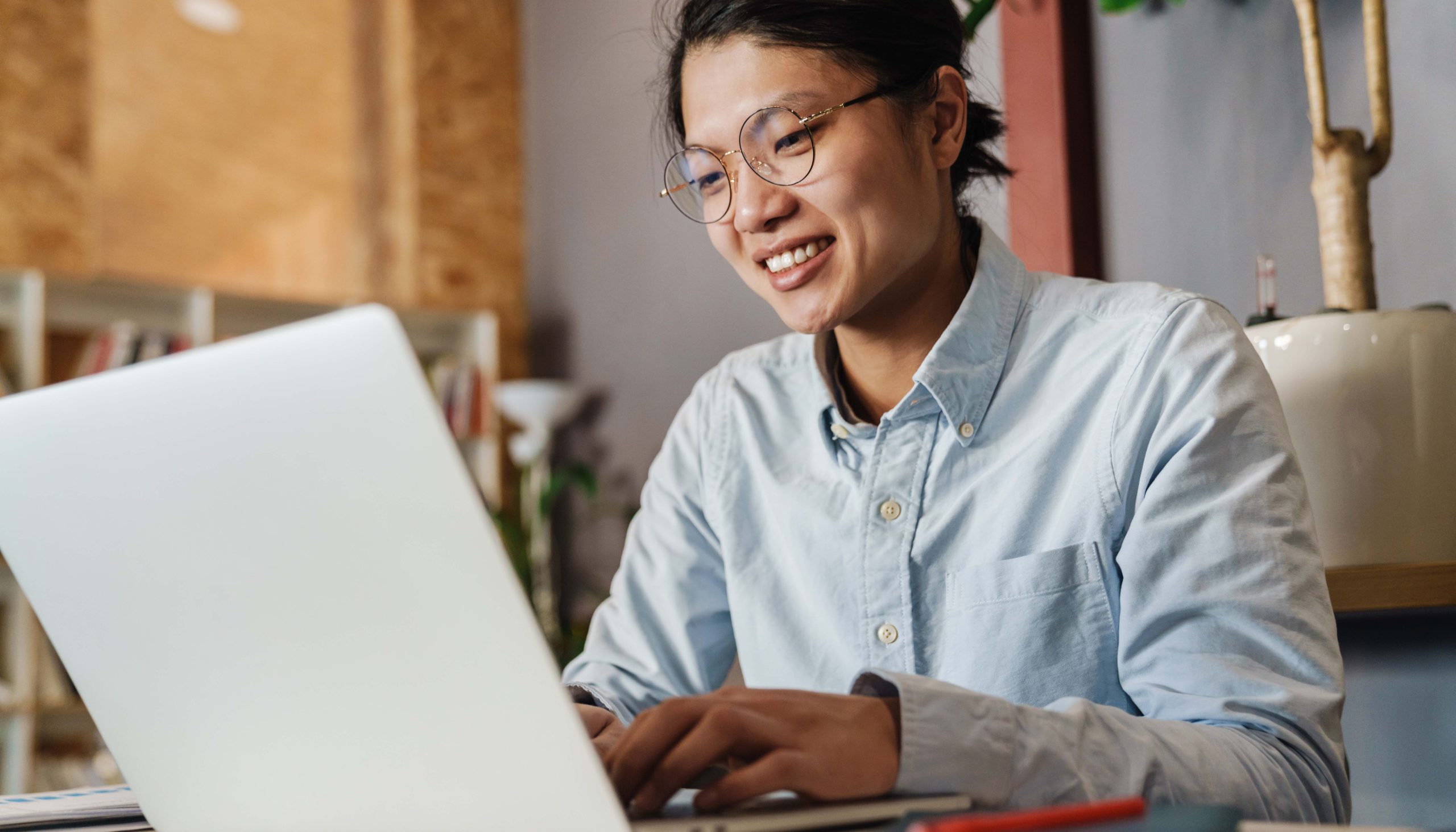 Image,Of,Pleased,Handsome,Asian,Man,In,Eyeglasses,Smiling,And