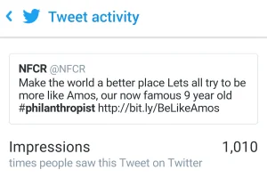 BeLikeAmos cancer research screen capture 1000 views