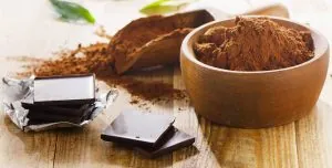 Dark chocolate and chocolate powder