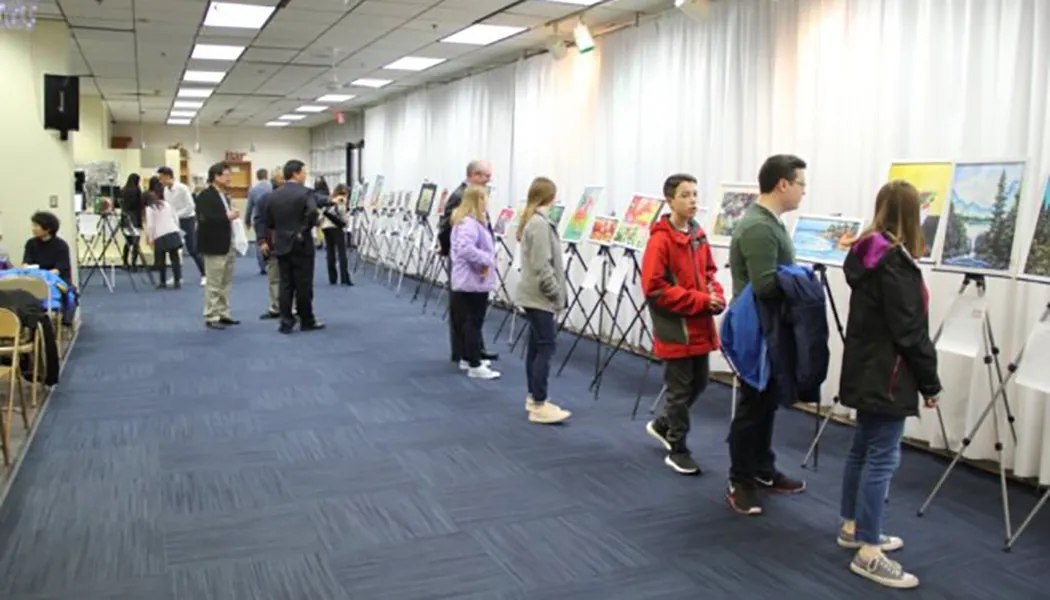 Artwork Lineup at the Youth Art Bridge fundraiser for cancer research