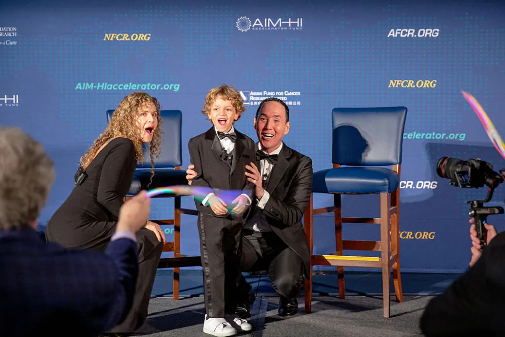 Katie and Greyson Banovich with Lance Kawaguchi